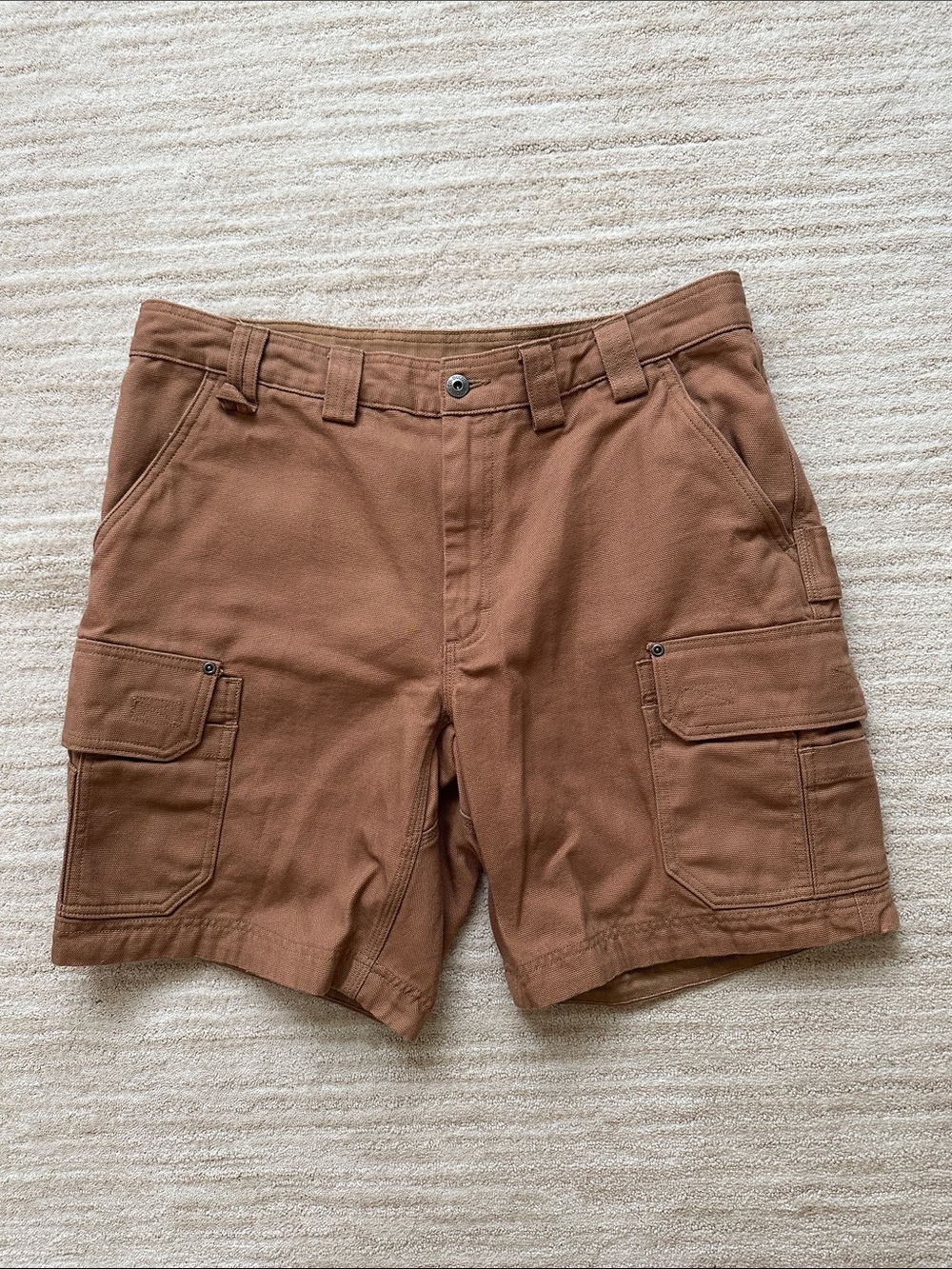 EUC DuluthFlex Fire Hose Relaxed Fit 9" Cargo Shorts Men’s Brown Size 36”